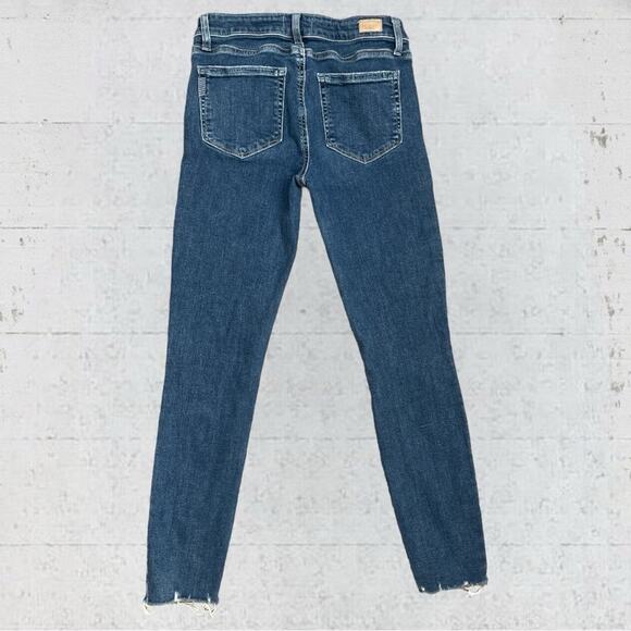 Paige Women's Blue Verdugo Ankle Skinny Jeans With Raw Hem Size 27 - Picture 3 of 12